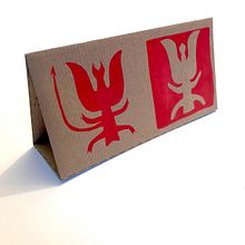 Folded Christmas Card Design - Monoprint. Traditional illustration, Paper Craft, and Printing project by Nicola Rowsell - 12.14.2021