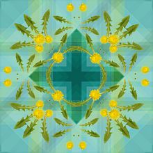 Taraxacum. Traditional illustration, Graphic Design, and Collage project by Eva Lundberg - 02.02.2016