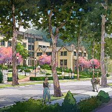 Princeton Housing Renderings. Un progetto di Illustrazione tradizionale, Architettura, Illustrazione architettonica, Pittura digitale e Disegno digitale di JJ Zanetta - 01.01.2022