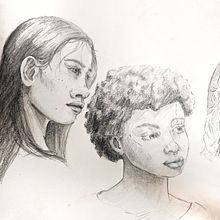 My project in Portrait Sketchbooking: Explore the Human Face course. Esboçado, Desenho, Desenho de retrato, Desenho artístico, e Sketchbook projeto de finnorlando - 01.01.2022
