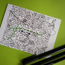Mój projekt z kursu: Kreatywne rysowanie i ręczne pisanie dla początkujących. Een project van Traditionele illustratie,  Belettering,  Tekening,  H y lettering van gingerrre - 02.01.2022