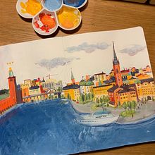 My project in Pictorial Sketchbook with Gouache course Ein Projekt aus dem Bereich Traditionelle Illustration, Skizzenentwurf, Zeichnung, Architektonische Illustration, Sketchbook und Gouachemalerei von Anca L. - 01.01.2022