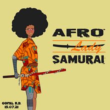 Afro Lady Samurai. Un projet de Illustration traditionnelle de Alexandre Bifano - 02.01.2022