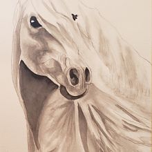 My project in Expressive Animal Portraits in Watercolor course: Couve My Dog. Traditional illustration, Watercolor Painting, Realistic Drawing, and Naturalistic Illustration project by Michele S - 01.02.2022