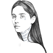 The last tattoo. Traditional illustration, Creativit, Pencil Drawing, Drawing, Digital Illustration, Portrait Drawing, Realistic Drawing, and Artistic Drawing project by Estela Arruego - 01.03.2022