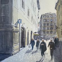 Rome, Via Maddalena. Un projet de Illustration traditionnelle de Kees Mackenbach - 03.01.2022