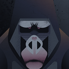 Gorilla. Traditional illustration project by Gabriela Zimová - 01.03.2022