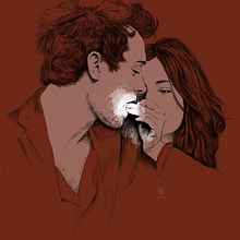 Jude Law & Sienna Miller at Wimbledon 2004. Traditional illustration, Creativit, Drawing, Pencil Drawing, Digital Illustration, Portrait Drawing, Realistic Drawing, Artistic Drawing, and Digital Drawing project by Estela Arruego - 01.03.2022