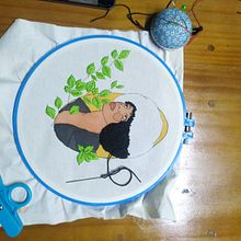 Meu projeto do curso: Criação de retratos bordados com aquarela . Lukisan, Dan Bordir proyek oleh Leandro Moreira - 01.02.2022