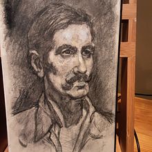 Mi Proyecto del curso: Retrato realista al carboncillo. Traditional illustration, Fine Arts, Drawing, Portrait Drawing, and Realistic Drawing project by Abel Galindo - 12.28.2021