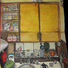 Mi cocina. Projekt z dziedziny Komiks, Sketching i Sketchbook użytkownika Lydia Veneri - 03.01.2022