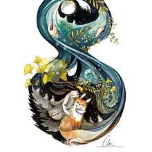Mon projet du cours :  Techniques d'aquarelle pour des illustrations féériques. Projekt z dziedziny Trad, c, jna ilustracja,  R, sunek, Malowanie akwarelą, Ilustracja w i dawnicza użytkownika Emeline Dilly - 03.01.2022