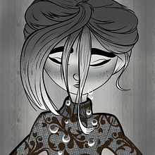 Tristeza . Ilustrație tradițională de Tenlu - 01.03.2022