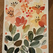 Mon projet du cours : Aquarelle florale créative : renouez avec la nature. Traditional illustration, Painting, Watercolor Painting, and Botanical Illustration project by a_pitteloud - 01.03.2022