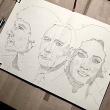 My project in Portrait Sketchbooking: Explore the Human Face course. Un progetto di Bozzetti, Disegno, Disegno di ritratti, Disegno artistico e Sketchbook di Sarah Altrock - 04.01.2022