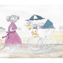 My project in Animal Characters in Watercolor for Children’s Books course. Traditional illustration, Fine Arts, Painting, Drawing, Watercolor Painting, Children's Illustration, and Narrative project by Ivonne Wierink - 01.04.2022