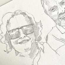 family - christmas 2021. Traditional illustration, Artistic Drawing, Drawing, Portrait Drawing, and Sketching project by Sarah Altrock - 12.06.2021