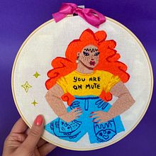 You Are On Mute. Traditional illustration, Art Direction, Arts, Crafts, Fine Arts, Marketing, Vector Illustration, Creativit, Fashion Design, Embroider, and Sewing project by Minerva freire - 06.04.2021