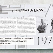 Homenaje Tipografía Eras. Desenho tipográfico, e Design editorial projeto de Ana Victoria Martin - 21.04.2017