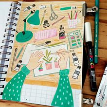 Mi Proyecto del curso: Sketchbook para explorar tu estilo de dibujo. Traditional illustration, Sketching, Creativit, Drawing, Watercolor Painting, Sketchbook, and Gouache Painting project by Gabriela Calza Boschetti - 01.04.2022