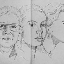 Mi Proyecto del curso: Sketchbook de retrato: explora el rostro humano. Projekt z dziedziny Sketching,  R, sunek, Portret,  R, sunek art, st, czn i Sketchbook użytkownika Vicky Long - 01.01.2022