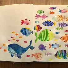 Mijn project van de cursus: Illustratietechnieken om je creativiteit de vrije loop te laten. Un projet de Design , Illustration traditionnelle, Beaux Arts, Peinture, Créativité, Créativité avec les enfants , et Carnet de croquis de Bibi Van den dijck - 04.01.2022