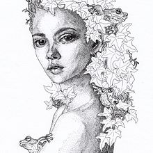 My project in Ink Portraits with Lines and Dots course Ein Projekt aus dem Bereich Bleistiftzeichnung, Zeichnung, Realistische Zeichnung, Anatomische Zeichnung und Illustration mit Tinte von beata.moryl - 05.01.2022