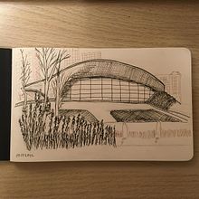 My project in Urban Sketching: Express Your World in a New Perspective course. Un projet de Illustration traditionnelle, Esquisse , Dessin, Aquarelle, Illustration architecturale , et Carnet de croquis de Narcis Sauleda - 05.01.2022