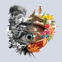 Burning Man. Un proyecto de Ilustración tradicional, Diseño gráfico, Collage, Retoque fotográfico, Diseño de carteles, Ilustración digital, Stor, telling y Composición fotográfica de Guillermo Flores - 22.10.2019