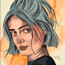 Mi Proyecto del curso: Retrato ilustrado con Procreate. Traditional illustration, Vector Illustration, Digital Illustration, and Portrait Drawing project by Paula Castañeda Robayo - 01.02.2022