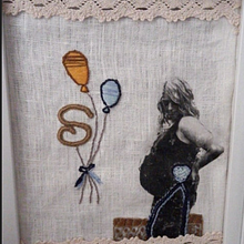 Grávida. Photograph, Collage, Paper Craft, Printing, Embroider, DIY, and Textile Design project by Andreia Quintino - 01.06.2022