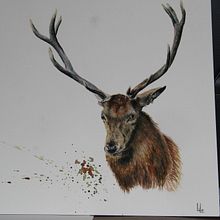 Mon projet du cours : Portraits expressifs d'animaux à l'aquarelle. Traditional illustration, Watercolor Painting, Realistic Drawing, and Naturalistic Illustration project by lilo-jolie - 01.06.2022