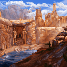 Saraki Ruins. Traditional illustration, Animation, Digital Illustration, and Digital Painting project by Adrián Rayón - 01.05.2022