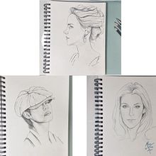 My project in Portrait Sketchbooking: Explore the Human Face course. Un projet de Esquisse , Dessin, Dessin de portrait, Dessin artistique , et Carnet de croquis de Vanessa Santiago - 07.01.2022