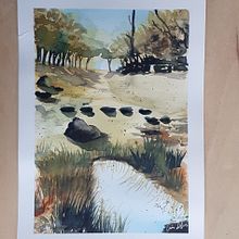 Mi Proyecto del curso: Paisajes naturales en acuarela. Fine Arts, Painting, and Watercolor Painting project by Luis Alves - 01.07.2022
