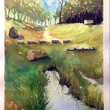 Mein Kursprojekt: Natürliche Aquarelllandschaften. Un proyecto de Bellas Artes, Pintura y Pintura a la acuarela de Susanne Weiss - 07.01.2022