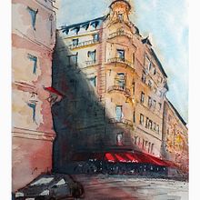 Mi Proyecto del curso: Dibujo arquitectónico con acuarela y tinta. Sketching, Drawing, Watercolor Painting, Architectural Illustration, Sketchbook & Ink Illustration project by Yago Carreira - 01.07.2022