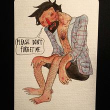 Sad Guy. Un progetto di Illustrazione tradizionale, Disegno a matita, Illustrazione con inchiostro e Pittura ad acquerello di Marta Mastrogiovanni - 08.01.2022