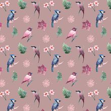 My birds. Traditional illustration, Pattern Design, Drawing, Digital Illustration, and Botanical Illustration project by boglarka_dobo - 01.08.2022