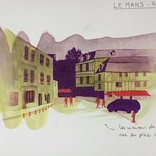 Esquisses urbaines modernes avec des techniques mixtes. Un projet de Illustration traditionnelle, Peinture, Illustration architecturale et Illustration à l'encre de mina_inverse - 08.01.2022