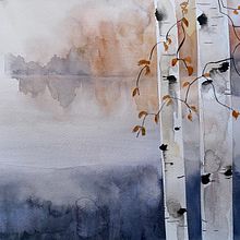 Mon projet du cours : Paysages atmosphériques à l'aquarelle. Fine Arts, Painting, and Watercolor Painting project by melanie_landry450 - 01.08.2022