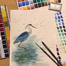 My project in Artistic Watercolor Techniques for Illustrating Birds course. Traditional illustration, Watercolor Painting, Arts, Crafts, and Painting project by Adam Kyprý - 01.08.2022