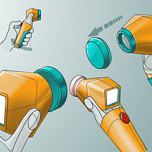 Using the techniques of  Digital Illustration for Industrial Design course. Ilustração tradicional, Design industrial, e Design de produtos projeto de Brian Casey - 09.01.2022
