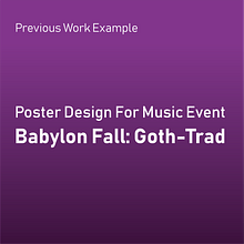 Poster Design for Music Event 'Babylon Fall: Goth-Trad' Ein Projekt aus dem Bereich Traditionelle Illustration, Vektorillustration und Grafikdesign von Tristan Tarn-Weir - 28.09.2018