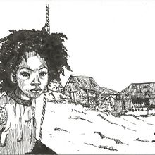 Lontan la kaz. Traditional illustration & Ink Illustration project by Maud Chabod - 01.09.2022