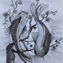 My project in Introduction to Sumi-e Painting course. Projekt z dziedziny Trad, c, jna ilustracja,  R, sunek,  R i sunek atramentem użytkownika Juliana Buglia - 09.01.2022