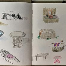 My project in Illustration Techniques to Unlock your Creativity course. Een project van  Ontwerp, Traditionele illustratie,  Beeldende kunst, Schilderij,  Creativiteit, Creativiteit met kinderen y Sketchbook van Dom Ban - 09.01.2022