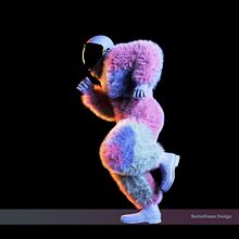 Fluffy Astronaut  - only for colour-lovers. 3D Design, 3D, Graphic Design, Digital Illustration, 3D Modeling, Artistic Drawing, 3D Character Design, and Digital Drawing project by Barbara Fumarola - 01.10.2022