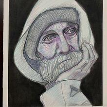 My project in Chiaroscuro Creative Portrait with Pencils course. Traditional illustration, Pencil Drawing, Portrait Drawing, Artistic Drawing, and Colored Pencil Drawing project by 57harrisl - 01.11.2022