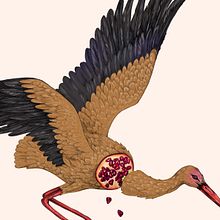 Stork. Un progetto di Illustrazione tradizionale, Disegno, Illustrazione digitale, Disegno realistico, Pittura digitale e Illustrazione naturalistica di volgailyina - 10.01.2022